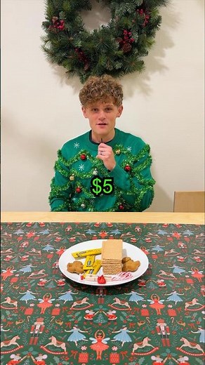 $5 vs. $100 gingerbread house