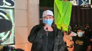 Actress Angel Locsin, who trooped to Batasang Pambansa along with other ABS-CBN workers to urge lawmakers to give the network a chance, talks to fellow Kapamilyas: "Hindi ito ang panahon para tayo’y manahimik." | Rappler