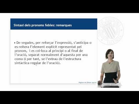 Bloc 10. Sintaxi dels pronoms febles (remarques) | | UPV