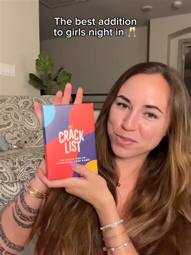 Girls’ night in? 👯‍♀️ Grab Crack List and get ready for ridiculous answers, endless laughs, and unforgettable moments 🤭🎉 The perfect game to spice up any girls’ night ✨ #cracklist #girlsnight #funnynight #boardgames #friendsfun #laughoutloud #partytime #girlstime