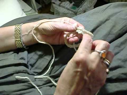 Nadelbinden: Anschlag, Runde schließen, weitermachen