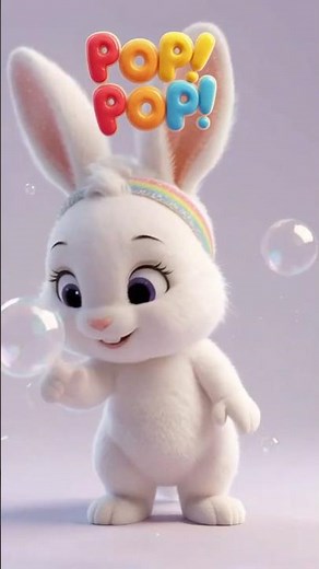 Pop! Pop! POP! Toffee Bunny Plays with Bubbles 🫧| Fun Toddler Short” #kidsshorts #viralshorts