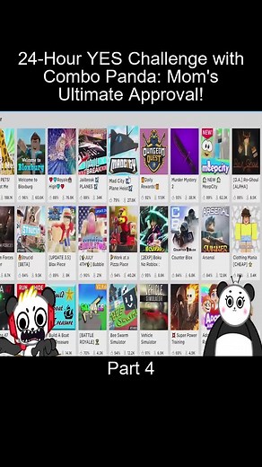 Part_4 24Hour YES Challenge with Combo Panda Moms Ultimate Approval