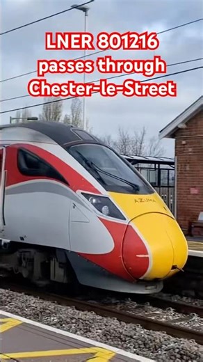 LNER Azuma 801216 passes through Chester-le-Street. #lner #azuma #train