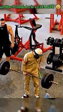Elite Powerlifter Pretended to be a CLEANER #trolllife #gym#funny