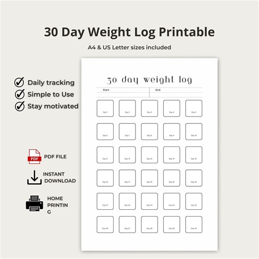 30 Day Habit Tracker PDF | Circle Challenge Printable | Daily Goal Planner - Etsy