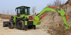 [Hot Item] Mini Tractor Loader with Front Loader and Backhoe Digger Towable Backhoe Loader Price