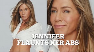Jennifer Aniston flaunts her fabulous abs in Smartwater advert