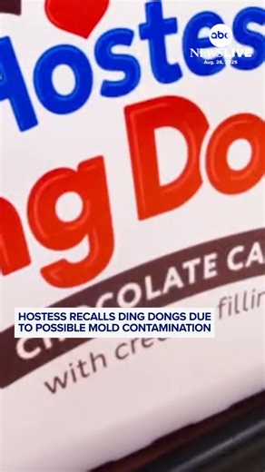 🚨 RECALL ALERT: J.M. Smuckers Co. is issuing a nationwide recall for certain Hostess Ding Dongs because of the potential presence of mold. | ABC News Live