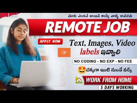 చక్కగా ఇంటి నుండే వర్క్ చేసుకోవచ్చు | Work From Home Jobs | Remote Jobs | data annotation