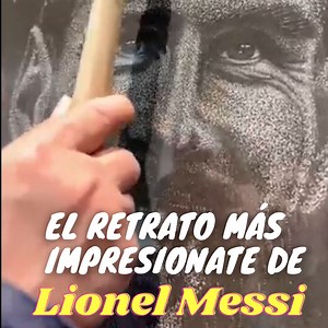 659K views · 29K reactions | ⚽️No se pierdan el increíble homenaje de un artista chino a #Messi antes de la final de la Copa del Mundo de #Qatar. Un retrato hiperrealista tallado en piedra con martillo. ¡Impresionante!⚽️ | Panda Latino | Facebook