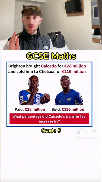 GCSE Maths: Caicedo Percentage Increase #benthetutor #gcsemaths #maths #gcse
