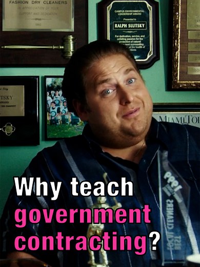 "If you’re so much making money in government contracting, why teach i...