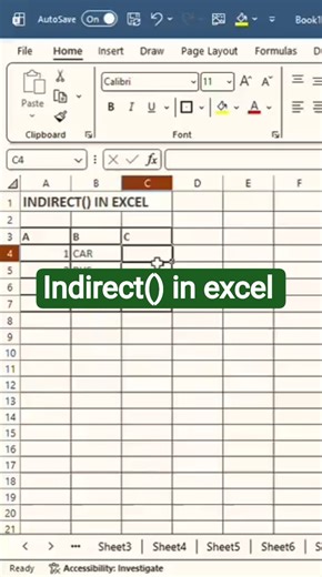 Indirect( ) in excel, easy explanation