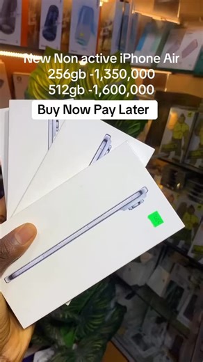 19 reactions | Brand new sealed iPhone Air (ESIM unlocked) one year apple valid warranty 256gb - 1,350,000 512gb - 1,600,000 To order: Call/WhatsApp Wendu 09158222269 Oge 09158400053 Emeka 08131220449 Ameerah 08173991842 VISIT OUR OFFICE ADDRESS @emobilestores Suite 33, last floor upstairs, number 15 Ola Ayeni Street, Glory Plaza, Computer Village Ikeja Lagos. | E-Mobile Group | Facebook