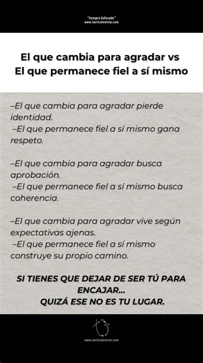 Siempre Fiel a tí mismo| #tacticainvicta #educación #finanzas #inversiones #mentalidad