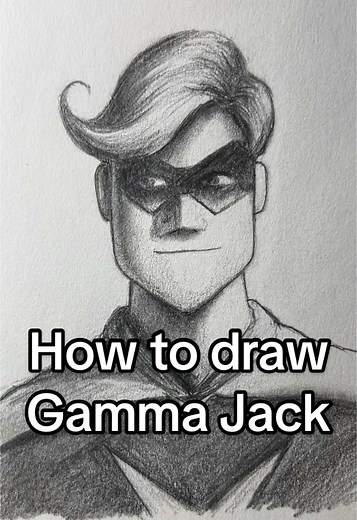 How to draw Gamma Jack from the Incredibles! Who should I draw next? #art #artistsoftiktok #gammajack #incredibles #theincredibles #drawing #tutorial how to draw gamma jack art drawing tutorial