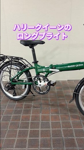 ハリークイーンのロングブライト。折りたたみミニベロ。キャリアとフェンダーが装備。【カンザキ/エバチャンネル】