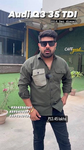 11K views · 123 reactions | Audi Q3 35 TDI • 2016 December Model •Second Owner • Diesel Car • Haryana Regt. • New Tyres • Panoramic Sunroof • 71000 km Runup • Brand New Tyres • DRL lights • Well Maintained Car • Price 13.45 Lakh.Contact these numbers for any enquiries 8595408071 , 9354256261 , 8595340124, 7982369041, 9810206029, 011-41716367visit us at : Best Business park , netaji subhash palace, new delhi -110034 | CarDeal | Facebook