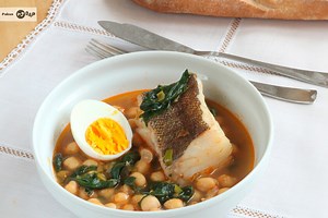 Garbanzos con bacalao: receta tradicional
