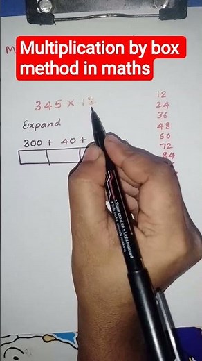 MULTIPLICATION BY BOX METHOD IN Maths# short| easy method of multiplication