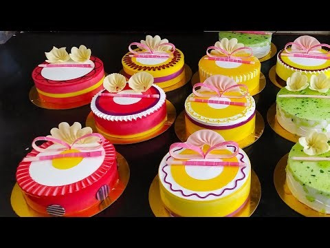 half kg easy counter cake design making