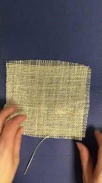 Preparing burlap for sewing