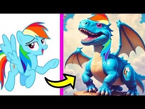 MY LITTLE PONY AS DINOSAURS / Video for kids !!!