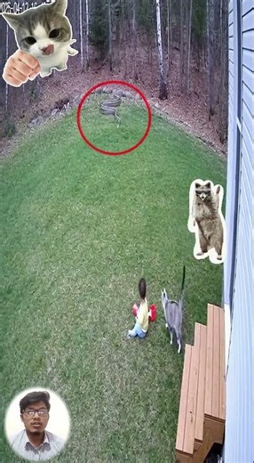 Cat and its mother save baby from python — caught on CCTV! 🐱🐍👶