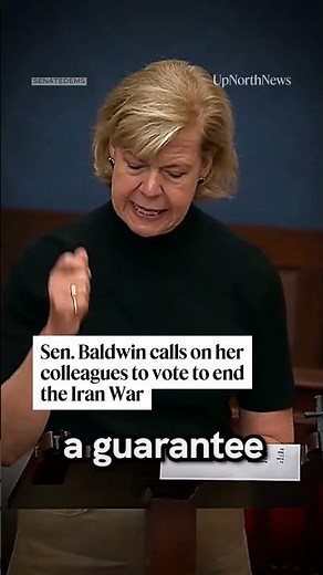 Sen. Baldwin calls on her colleagues to vote to end the Iran War