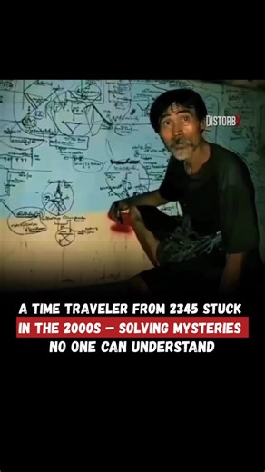 DistorbX on Instagram: "He is not from our time. Stuck in the early 2000s, this man claims to be a time traveler from the year 2345. For the past 18 years, he has been wandering the streets, quietly observing the world around him—forests, alleys, and empty streets—leaving a trail of chalk and numbers wherever he goes. Everywhere he goes, blackboards appear. Trees become his canvas. Pavements turn into math puzzles. Complex equations, formulas, and calculations that would baffle even the brightes