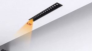 20W Recessed LED Linear Lighting,4000K 1200LM Downlight with Beam Angle Adjustable, Indoor Spotlight with TRIAC/ELV/0-10V Dimable ETL Driver in Junction Box (Ra95/36°/Black with Trim)