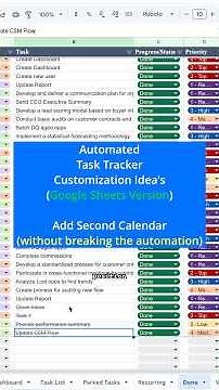 How to add a second deadline calendar to your Automated Task Tracker in Google Sheets! #tasktracker