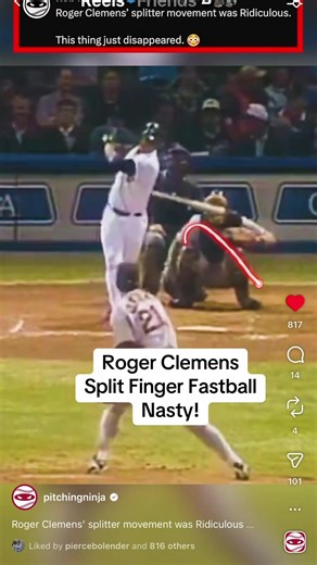 Split finger fastball is quickly becoming one of the most popular pitches at all levels. Roger Clemens describes how he threw it and how he manipulated it. One of the best splitters ever. I personally love this pitch because you can make it do even more. You can let it fade to left or right or just drop. With the right grip you just throw it straight to the middle of the plate and let it do its thing. If mastered it is one of the most difficult pitches to hit. #pitching #splitter #unhittable #fy