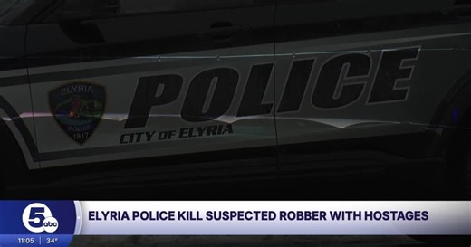 Robbery suspect fatally shot by Elyria PD after mother, children held hostage