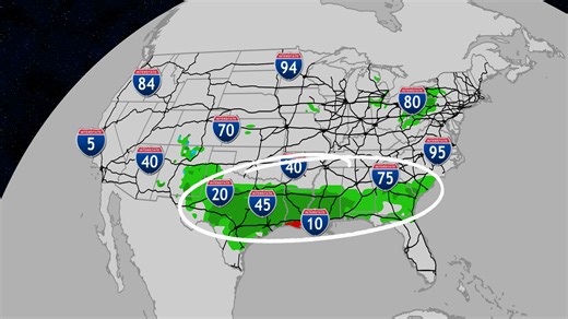 Rain and storms to soak South, Southeast this weekend