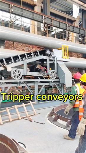 Tripper conveyors are convenient for transporting materials and improves production efficiency #beltconveyor #spareparts #dailyrecord #beltconveyorsystem #wonderfulcar