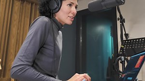 Stock Footage Woman Presenter On Radio Live Wallpaper Free