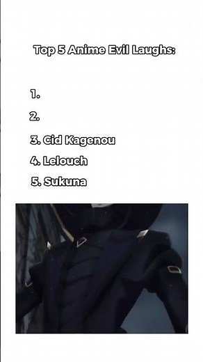 Top5 anime Evil laughs