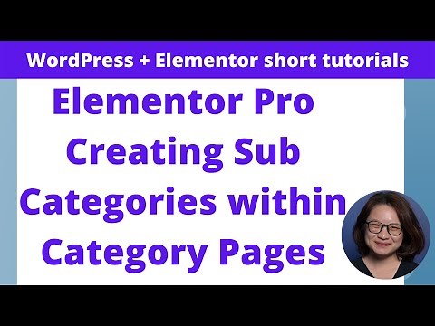 Elementor Pro Creating Sub Categories within Category Pages