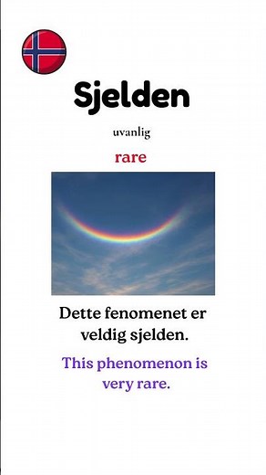Learn Norwegian: Sjelden. #learnnorwegian #norwegianvocabulary #norskkurs #norwegianlanguage