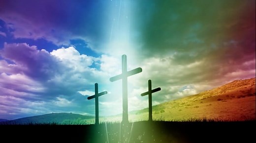 Cross, Sunrise, Sunset. Free Stock Video