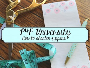 How to shorten zippers - Patterns for Pirates