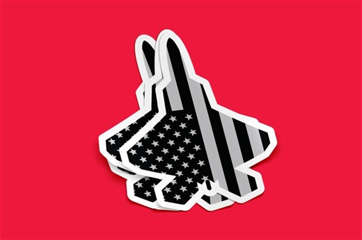 F22 Fighter Jet Sticker, Stealth Aircraft Aviation Vinyl Decal, Military Jet Design, Pilot Gift, Waterproof Laptop Car Sticker - Etsy