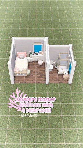 Bloxburg Pastel Master Bedroom with Bathroom Idea