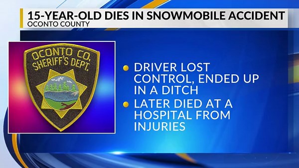 Fatal snowmobile crash in Oconto County leaves teenager dead