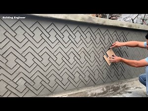 Skills in Renovating Old Walls with Unique Decorative Patterns Using Sand and Cement