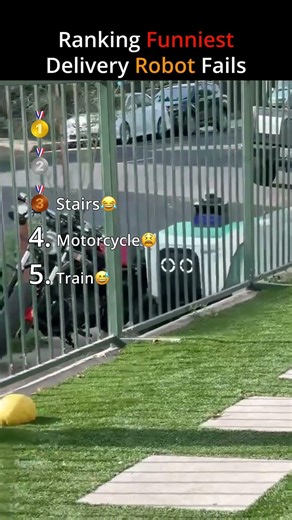Ranking Funniest Delivery Robot Fails😂 #funny #fail