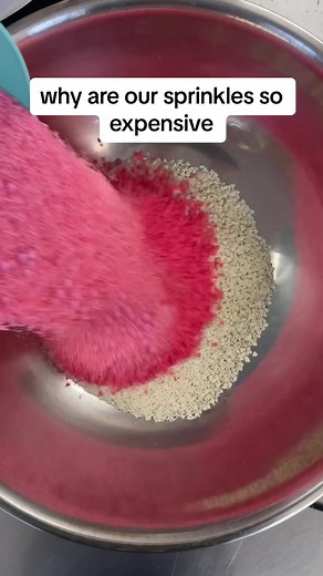 Yes our sprinkles are expensive…and YES they’re worth it. #valentinessprinkles #cakesprinkles #sprinkles #sprinklemixing