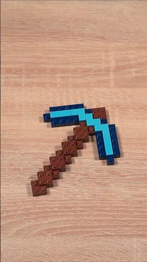 I built a LEGO Minecraft Diamond Pickaxe! #minecraft